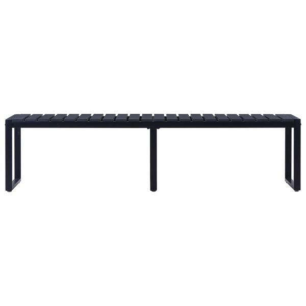 vidaXL Banc de jardin 180 cm Panneau PS Noir