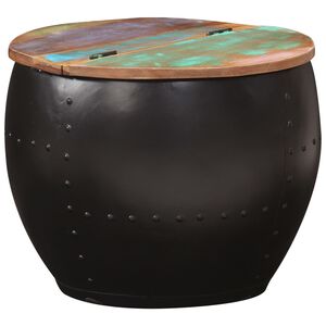 vidaXL Table basse 53x43 cm Bois de r&eacute;cup&eacute;ration massif