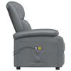 vidaXL Fauteuil de massage électrique Anthracite Similicuir