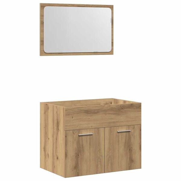 vidaXL Ensemble de meubles salle de bain 2 pcs bois d'ing&eacute;nierie