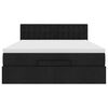 vidaXL Lit ottoman avec matelas et LED noir 140x190 cm tissu