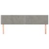 vidaXL T&ecirc;tes de lit Gris clair 160x5x78/88 cm Velours