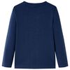T-shirt enfants manches longues m&eacute;lange bleu marine 116