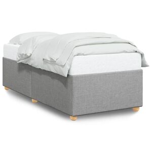 vidaXL Cadre de lit sans matelas gris clair 80x200 cm tissu