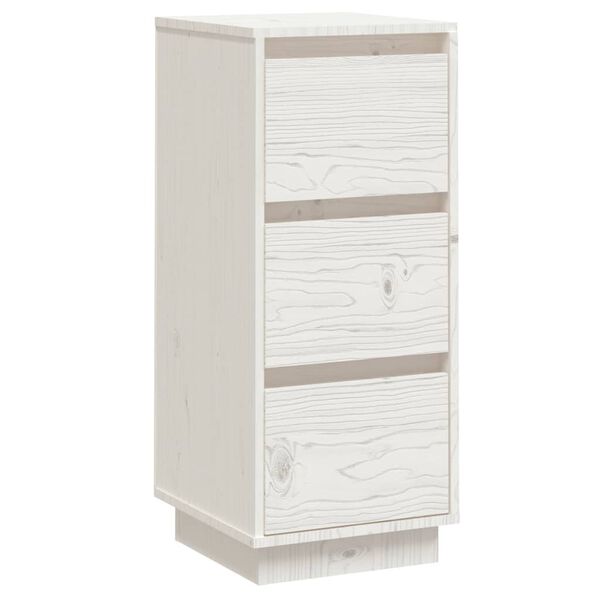 vidaXL Buffet Blanc 32x34x75 cm Bois massif de pin