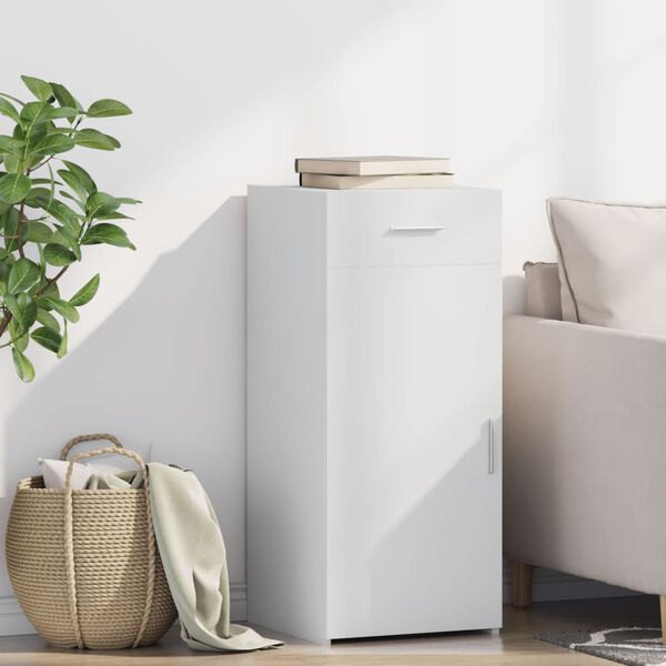 vidaXL Buffet blanc 40x42,5x93 cm bois d'ing&eacute;nierie