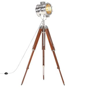 vidaXL Lampadaire &agrave; tr&eacute;pied bois de manguier massif 165 cm