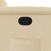 vidaXL Fauteuil inclinable Cr&egrave;me Tissu