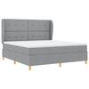 vidaXL Lit &agrave; ressorts avec matelas gris fonc&eacute; 90x190 cm Gris clair