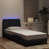 vidaXL Cadre de lit avec LED sans matelas noir 90x200 cm velours