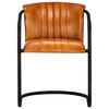 vidaXL Chaises &agrave; manger lot de 6 brun roux cuir v&eacute;ritable