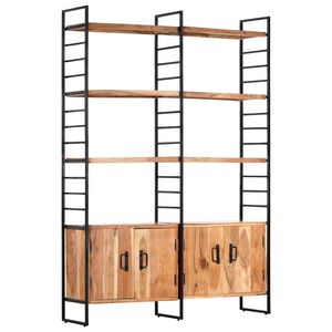 vidaXL Biblioth&egrave;que &agrave; 4 niveaux 124x30x180 cm Bois d'acacia massif
