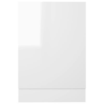 vidaXL Panneau de lave-vaisselle Blanc brillant 45x3x67 cm Aggloméré
