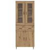 vidaXL Haut Armoire 2 pcs Ch&ecirc;ne artisanal Bois d'ing&eacute;nierie