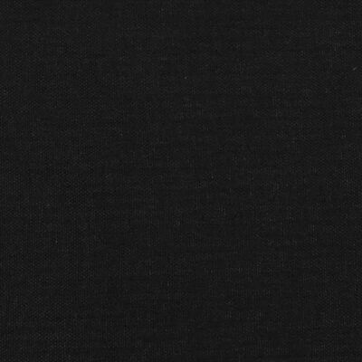 vidaXL Tête de lit avec oreilles Noir 183x16x118/128 cm Tissu