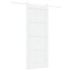 vidaXL Porte coulissante Blanc 83 x 202 cm Bois de pin massif
