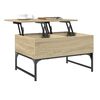 vidaXL Table basse ch&ecirc;ne sonoma 70x50x40 cm bois d'ing&eacute;nierie et m&eacute;tal