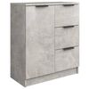 vidaXL Buffets 2 pcs Gris b&eacute;ton 60x30x70 cm Bois d'ing&eacute;nierie