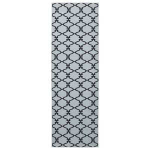 vidaXL Coureur de Tapis ORIZ 1150 gsm Motif en maille noire