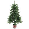 vidaXL Sapin de Noël avec 150 LED avec support Vert 90 cm PE