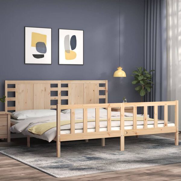 vidaXL Cadre de lit sans matelas 200x200 cm bois massif de pin