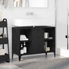 vidaXL Armoire d'&eacute;vier avec &eacute;tag&egrave;re Ch&ecirc;ne noir 80 x 33 x 60 cm
