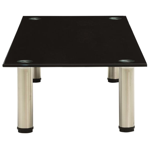 vidaXL Meuble TV Noir 100x35x17 cm Verre tremp&eacute;