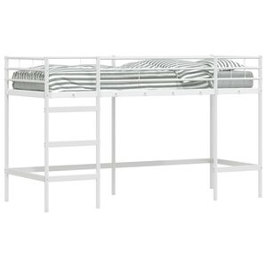 vidaXL Lit mezzanine pour enfants Blanc 90 x 190 cm Acier