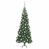 vidaXL Arbre de No&euml;l artificiel d'angle Vert 180 cm PVC et m&eacute;tal