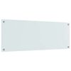 vidaXL Cr&eacute;dence de cuisine 2 pcs Blanc 110 x 40 cm verre tremp&eacute;