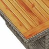 vidaXL Salon de jardin avec coussins 10 pcs gris r&eacute;sine tress&eacute;e acacia