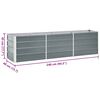 vidaXL Jardini&egrave;re sur&eacute;lev&eacute;e acier galvanis&eacute; 240x40x45 cm gris
