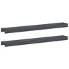 vidaXL Profil&eacute; de recouvrement de jardin 2 pc 100 x 15 x 5 cm Acier