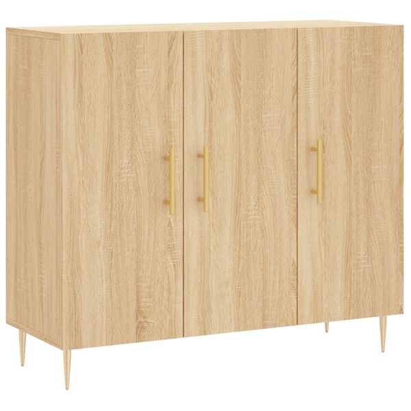 vidaXL Buffet chêne sonoma 90x34x80 cm bois d'ingénierie
