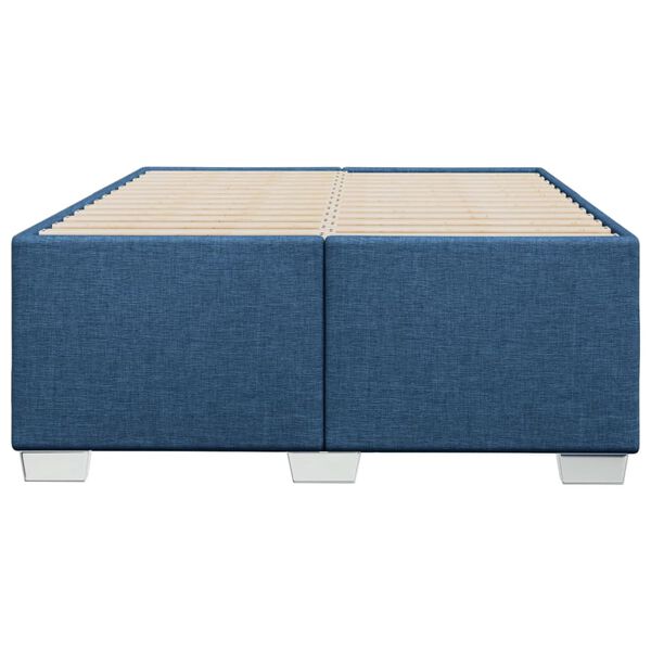 vidaXL Cadre de lit sans matelas bleu 120x200 cm tissu