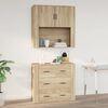 vidaXL Armoire murale Ch&ecirc;ne sonoma 80x33x80 cm Bois d'ing&eacute;nierie