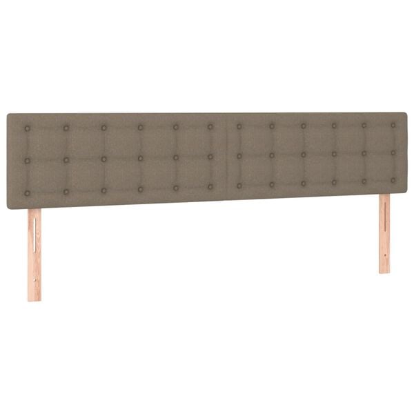 vidaXL T&ecirc;tes de lit Taupe 180x5x78/88 cm Tissu