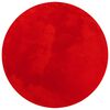 vidaXL Tapis HUARTE &agrave; poils courts doux et lavable rouge &Oslash; 200 cm