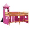 vidaXL Lit mezzanine enfants avec tour rose 80x200cm bois pin massif