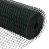 vidaXL Cl&ocirc;ture avec poteaux Vert 1.5 x 25 m Acier recouvert de PVC