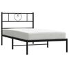vidaXL Cadre de lit métal sans matelas avec tête de lit noir 100x190cm