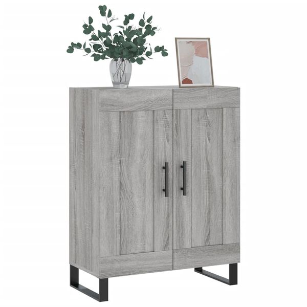 vidaXL Buffet sonoma gris 69,5x34x90 cm bois d'ing&eacute;nierie