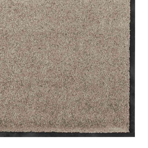 vidaXL Tapis d'entr&eacute;e Autre Beige et Noir 90 x 150 cm