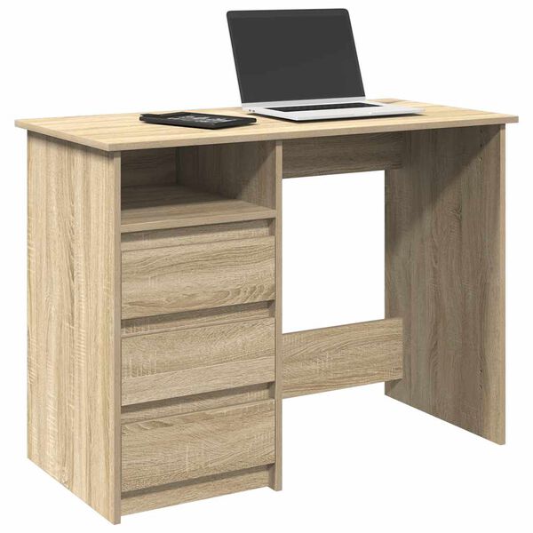 vidaXL Bureau ch&ecirc;ne sonoma 102x50x75 cm bois d'ing&eacute;nierie