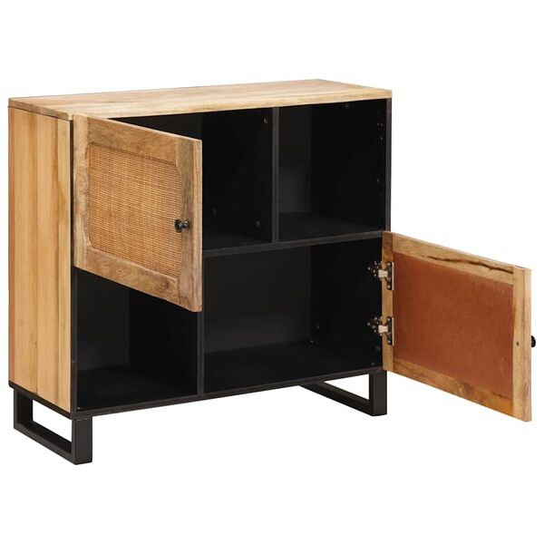 vidaXL Buffet avec porte Marron 80 x 33 x 75 cm Bois de mangue massif