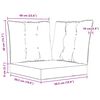 vidaXL Coussin de canap&eacute; d'ext&eacute;rieur 3 pcs Taupe Polyester