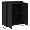 vidaXL Cabinet &agrave; chaussures avec stockage Ch&ecirc;ne noir 79 x 36 x 100 cm