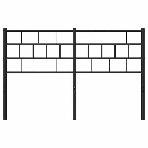 vidaXL Tête de lit métal noir 135 cm
