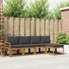 vidaXL Ensemble de canap&eacute;s d'ext&eacute;rieur 5 pcs Naturel et Anthracite