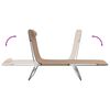 vidaXL Chaises longues pliables lot de 2 taupe textil&egrave;ne et acier